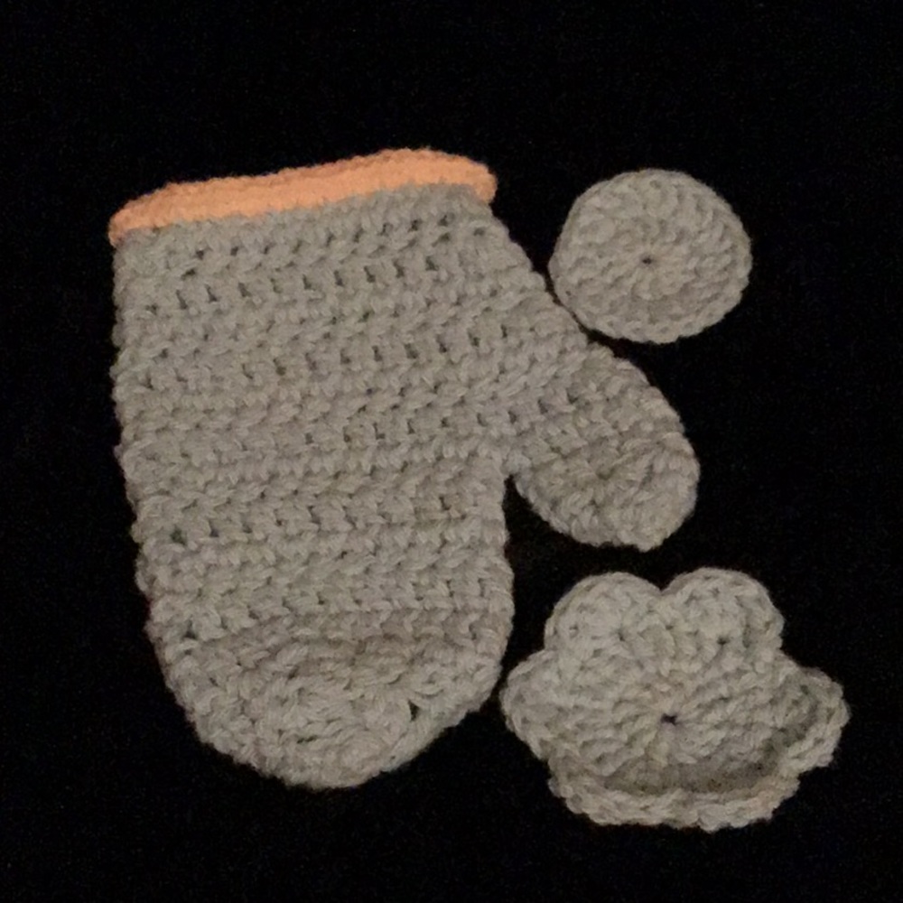Bath Hand Mitt Facial Scrubbies Mint Green NEW